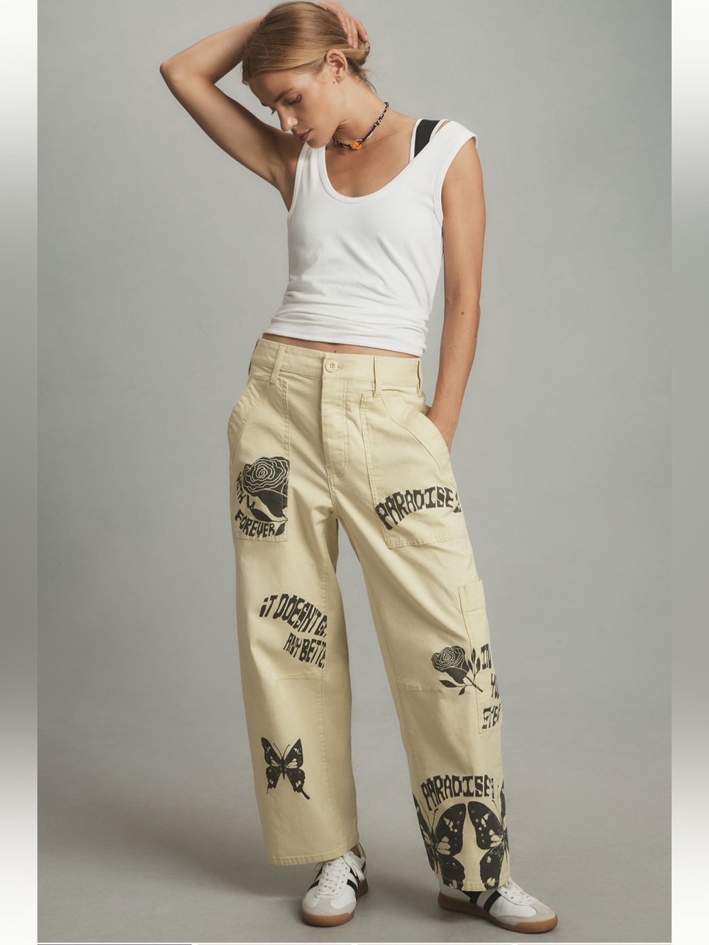 Anthropologie Millie Low-Slung Barrel Pants by Pilcro - Sz 27